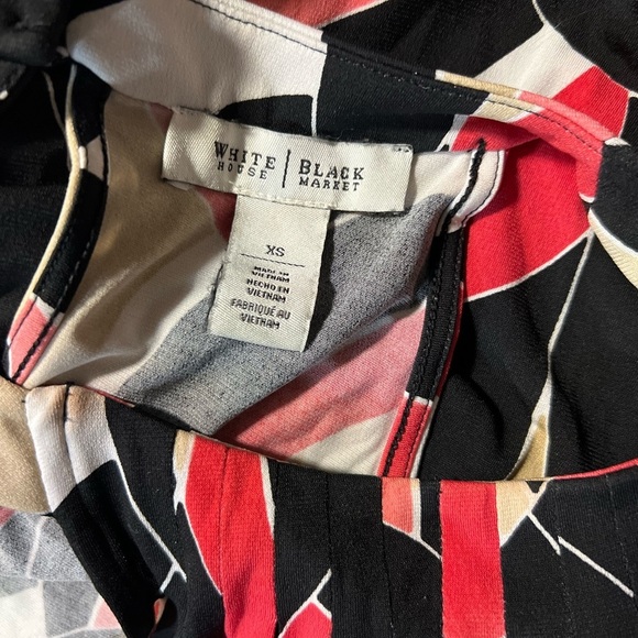 ❤️NWOT- CLASSY WHITE HOUSE BLACK MARKET BLOUSE WITH ELASTIC WAISTBAND SZ XS❤️ - Picture 4 of 7